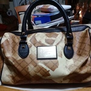 L.A.M.B. by Gwen Stefani Stencil  Satchel Luxury Designer Handbag NWOT #578